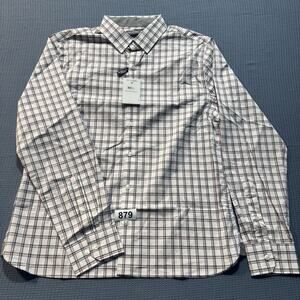 Van Heusen Men's Regular Fit Button Down Collar Dress Shirt Sz L Brand New